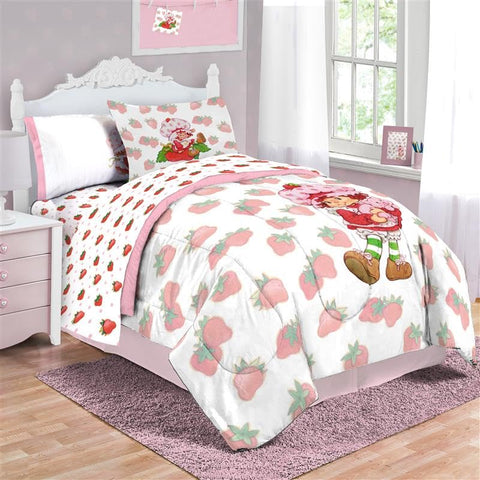 Jay Franco bedding beside a ruler showing comforter and sheet sizes for fit