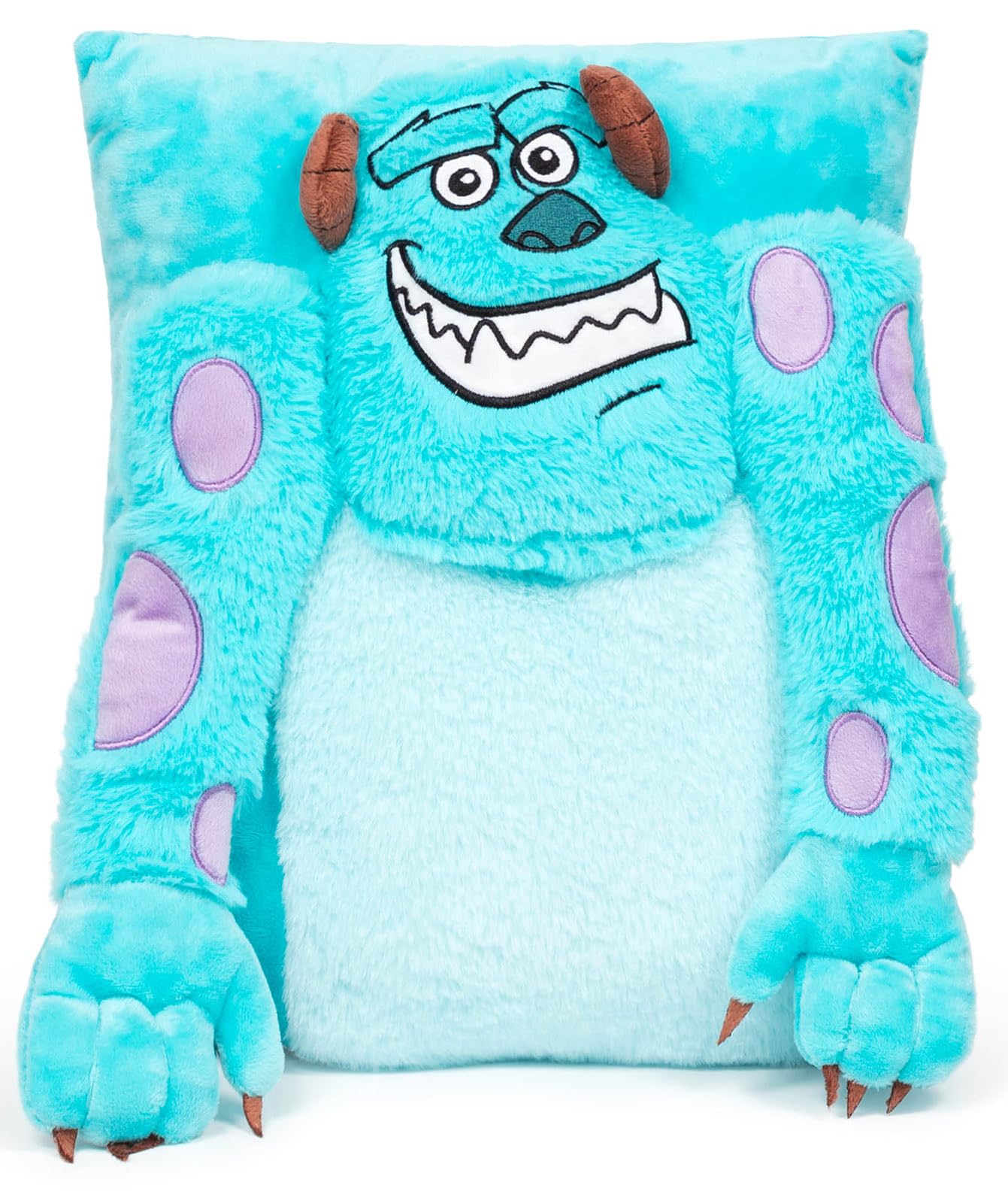 Jay Franco Sulley front view plush pillow shows friendly face and comfy texture