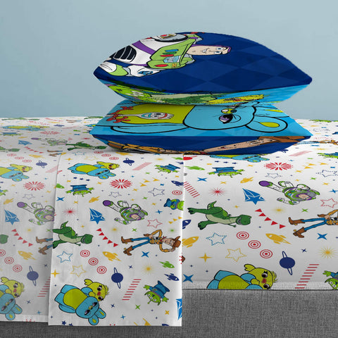 Jay Franco Toy Story two pillowcases stacked showing matching design and coordinated bedding set advantage