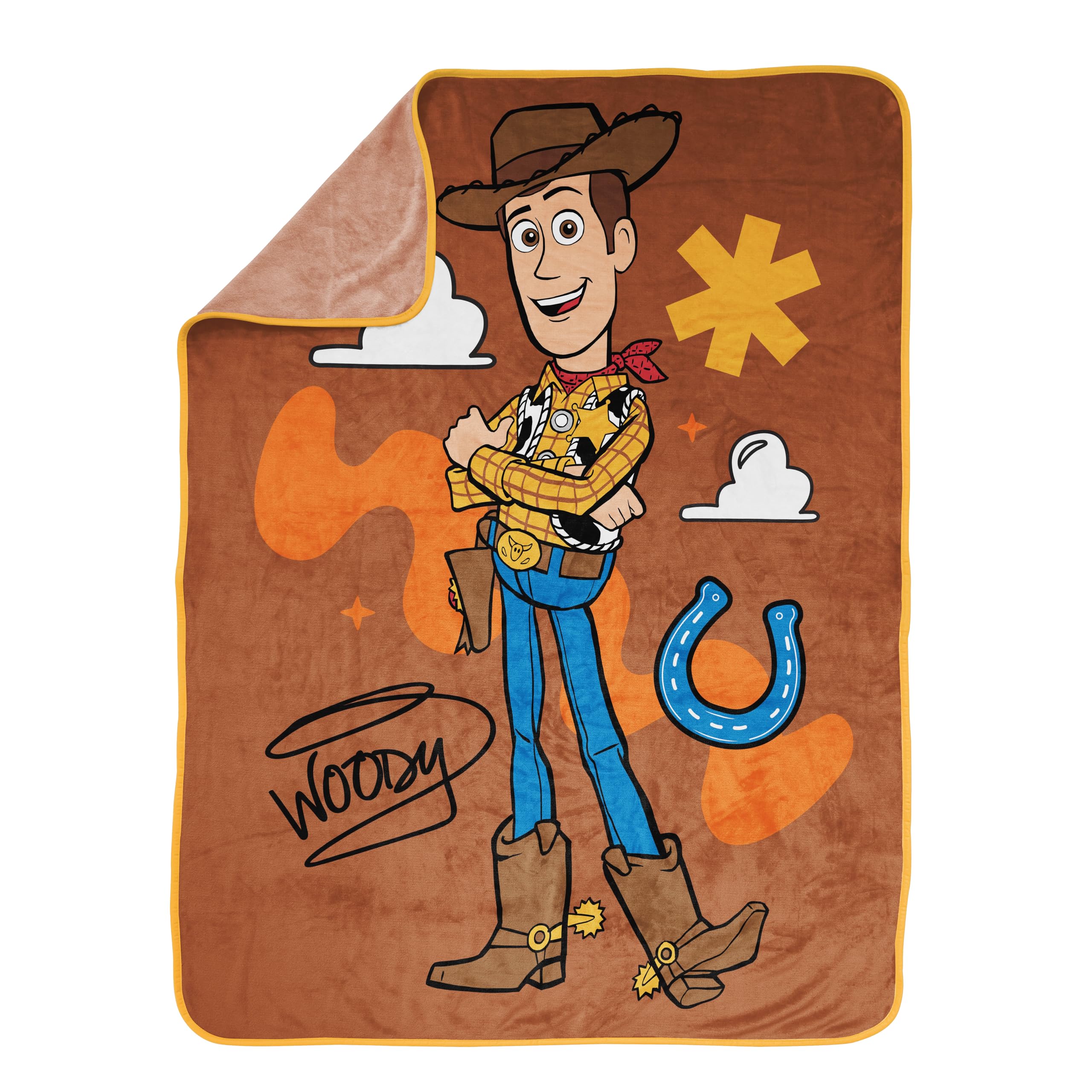 Jay Franco Woody label and stitching detail showing official licensed product quality