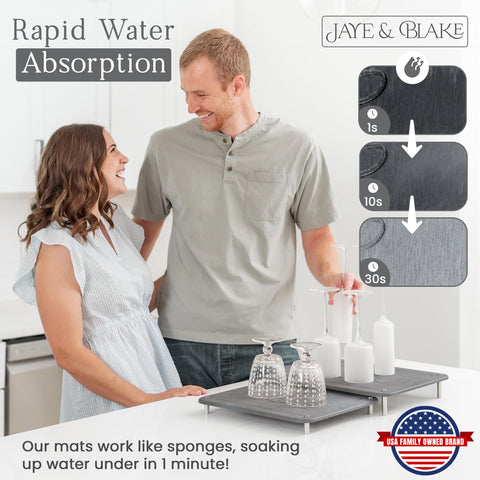JAYE & BLAKE close-up diatomaceous texture highlighting fast absorption benefit