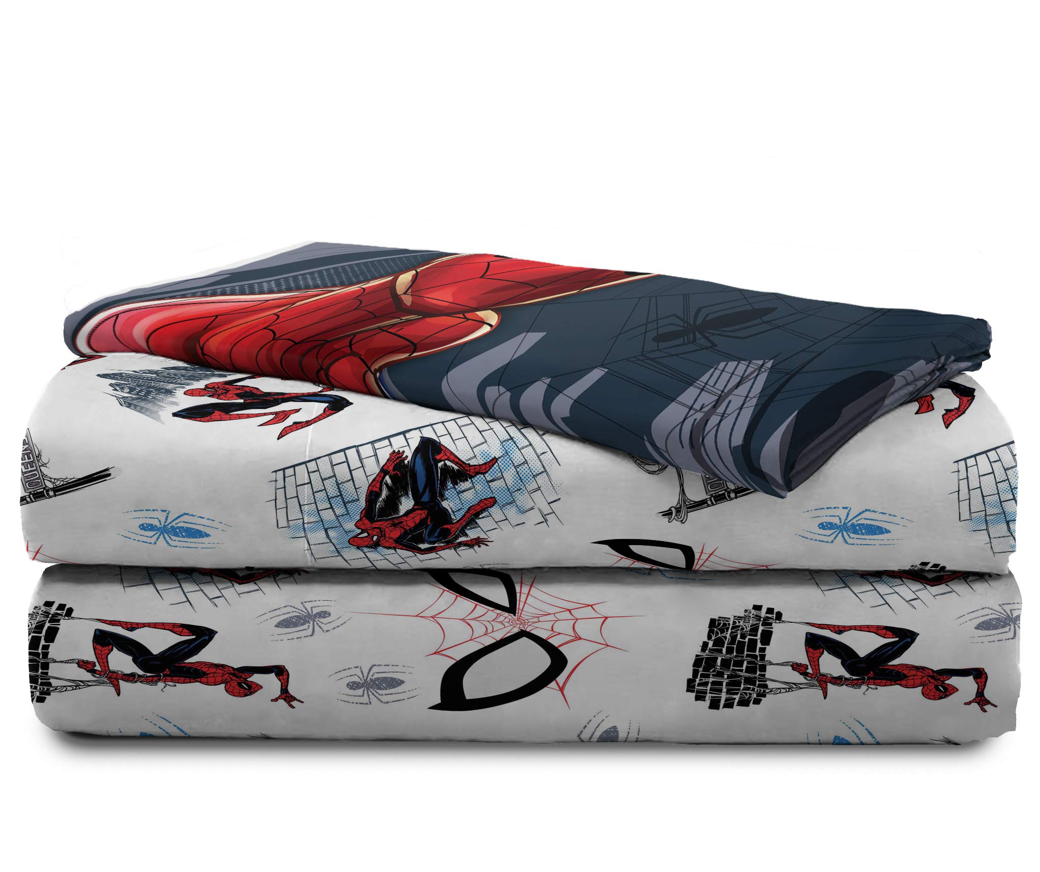 Jay Franco bedroom lifestyle with Spiderman sheets adding playful decor and cheer