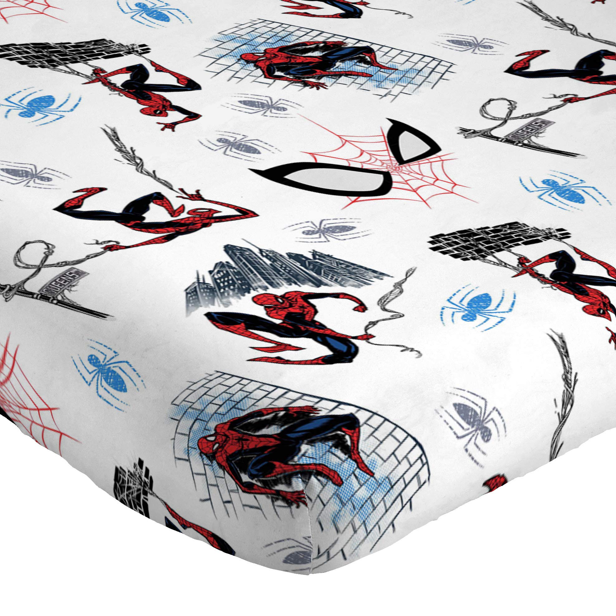 Jay Franco sheet set on a twin mattress showing correct sizing and neat tuck