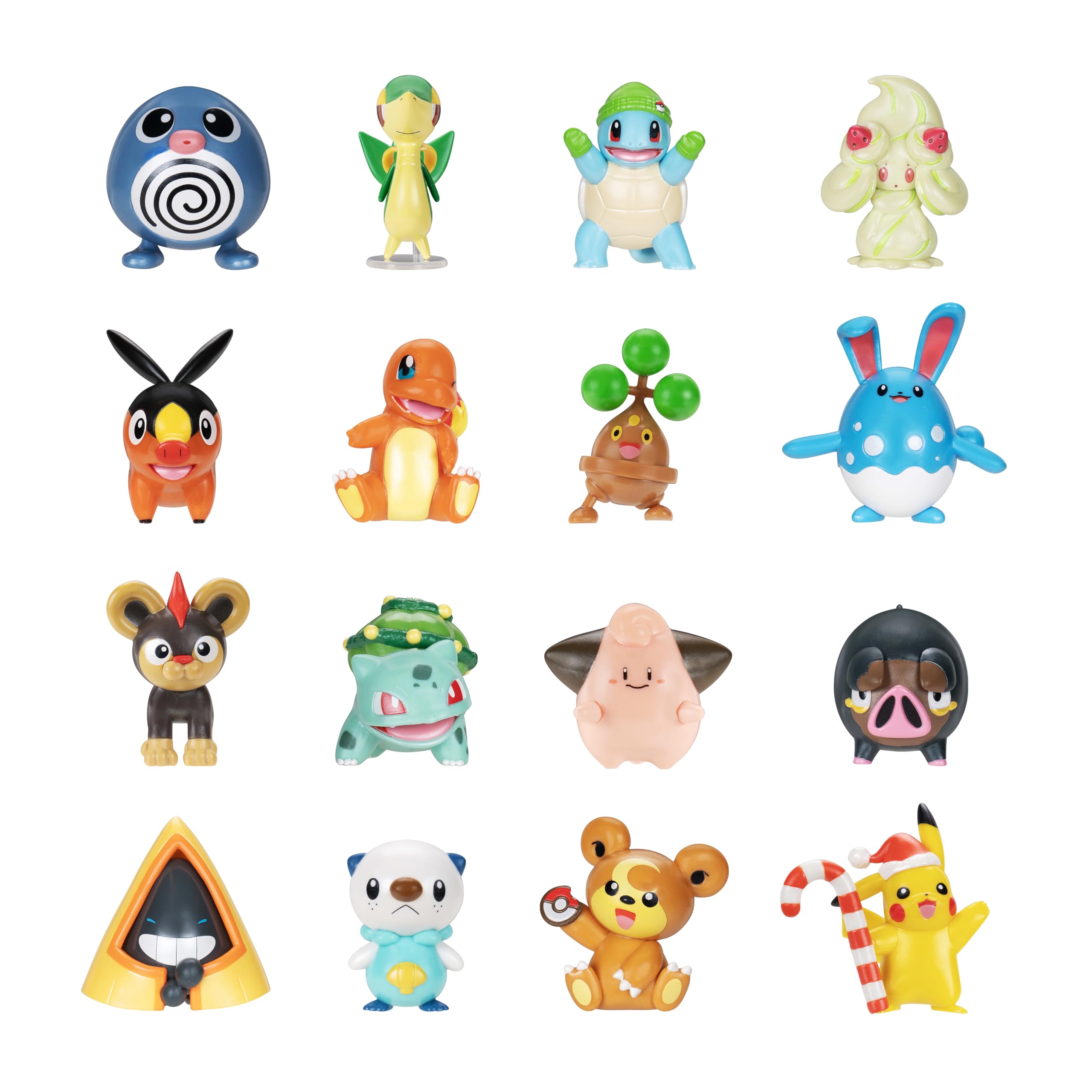 Jazwares Pokémon accessories laid out offering play and display options