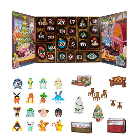 Jazwares calendar front packaging showing festive Pokémon and gift-ready appeal