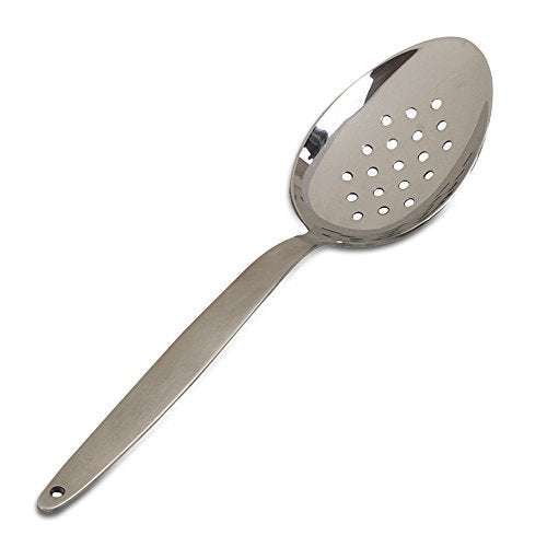JB Prince Gray Kunz spoon front view showing durable finish and ergonomic grip