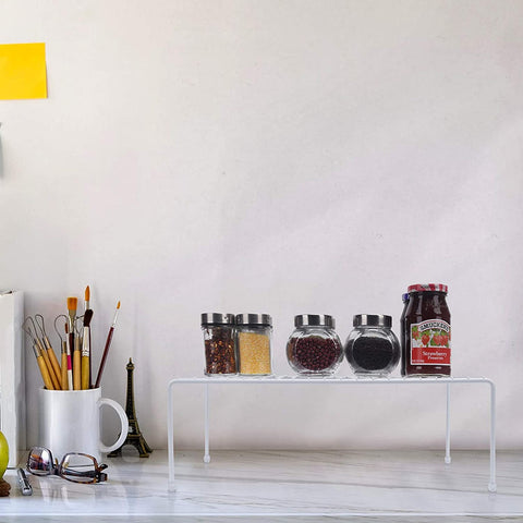 JBESUHI shelf on kitchen counter displaying tidy cups and bottles