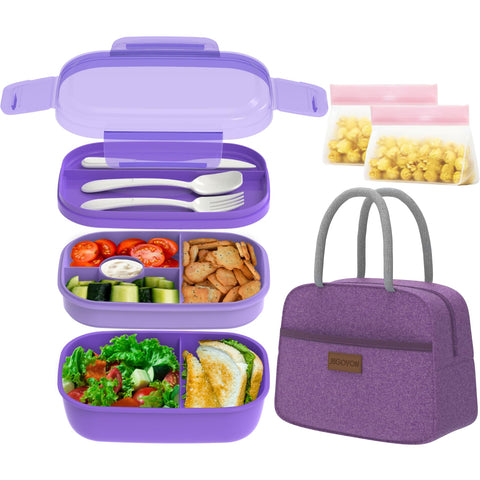 JBGOYON front view of full bento set showing convenience and portability