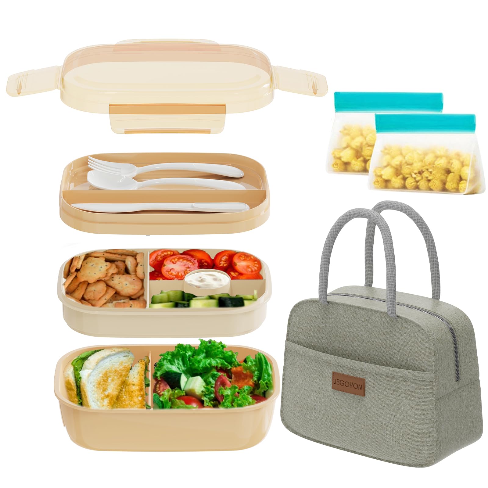 JBGOYON khaki set front view showing full kit and organized storage convenience