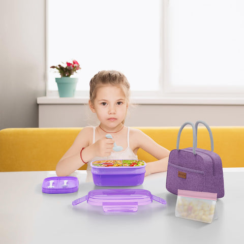 JBGOYON utensil set and reusable snack bags included to reduce waste