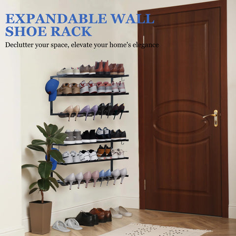 Jchccu mounted rack with hooks holding coats showing entryway organization benefit