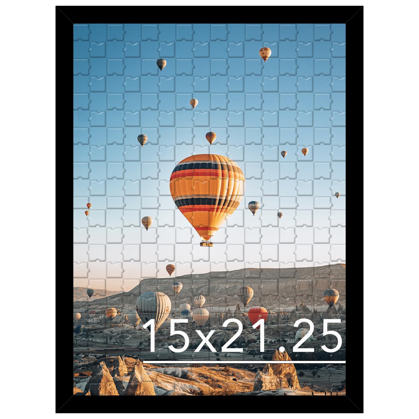 JCJMY front view of black 15x21.25 frame showing neat border and fit