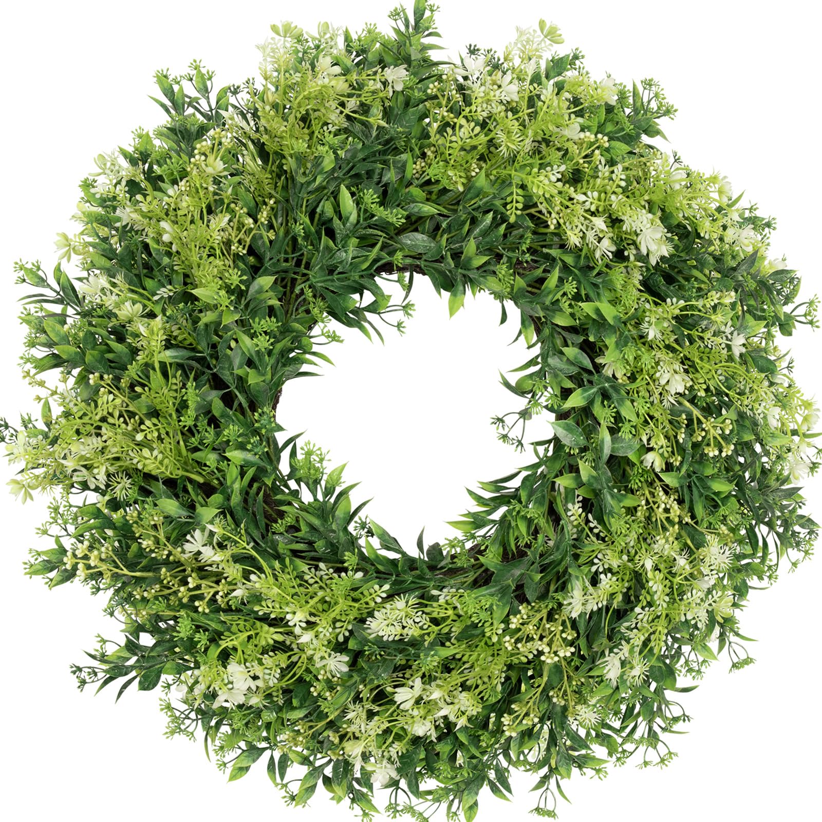 JDKPK eucalyptus wreath front view adds instant curb appeal