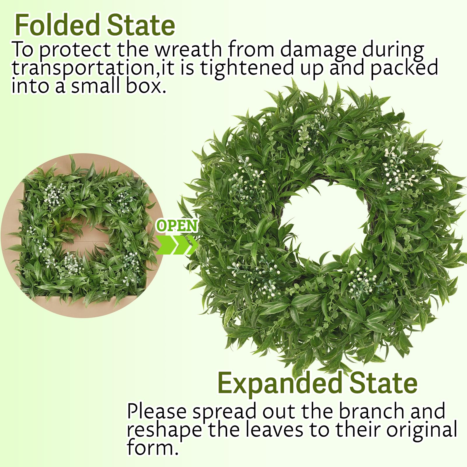 JDKPK wreath styled on porch for seasonal farmhouse décor