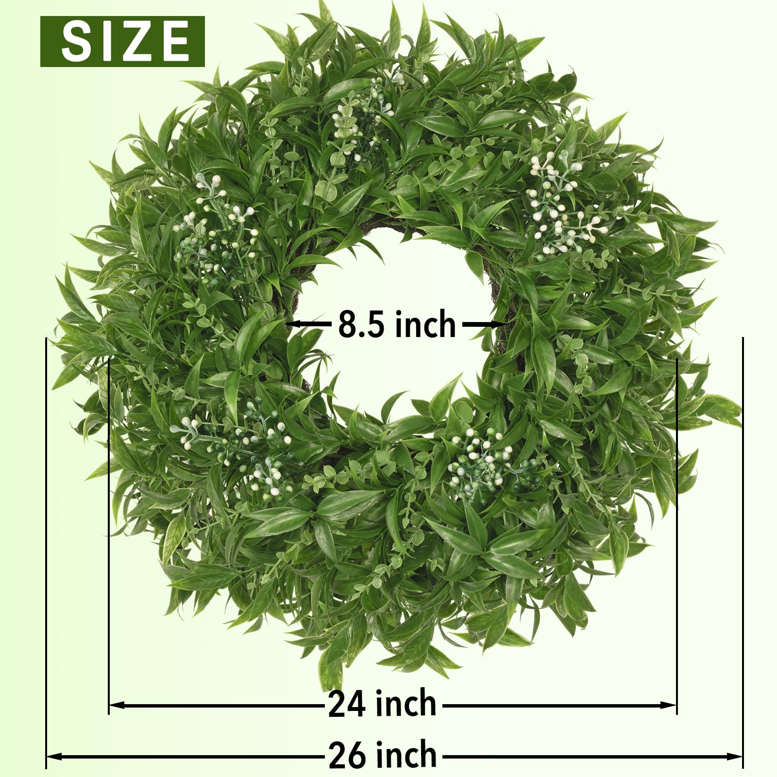 JDKPK side profile showing wreath thickness and layered foliage