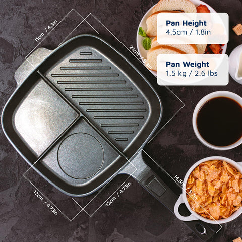 Jean-Patrique Lazy Pan on induction hob demonstrating even heat distribution
