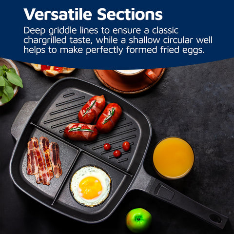 Jean-Patrique Lazy Pan ridged griddle close-up for searing and char marks