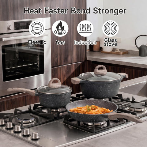 JEETEE ergonomic handle close-up offering secure, cool grip when cooking