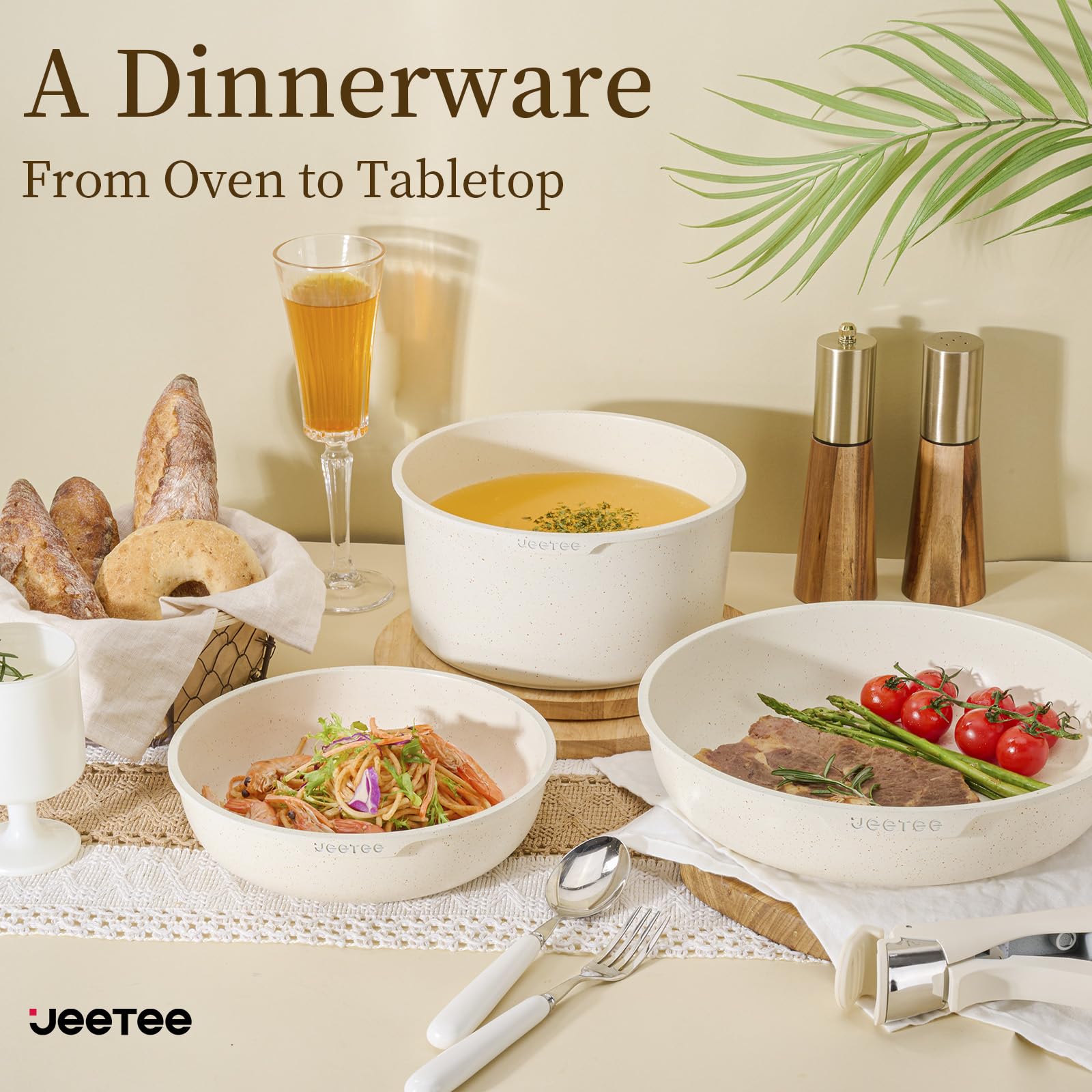 JEETEE stacked pots and pans inside cabinet, saves up to 75 percent space
