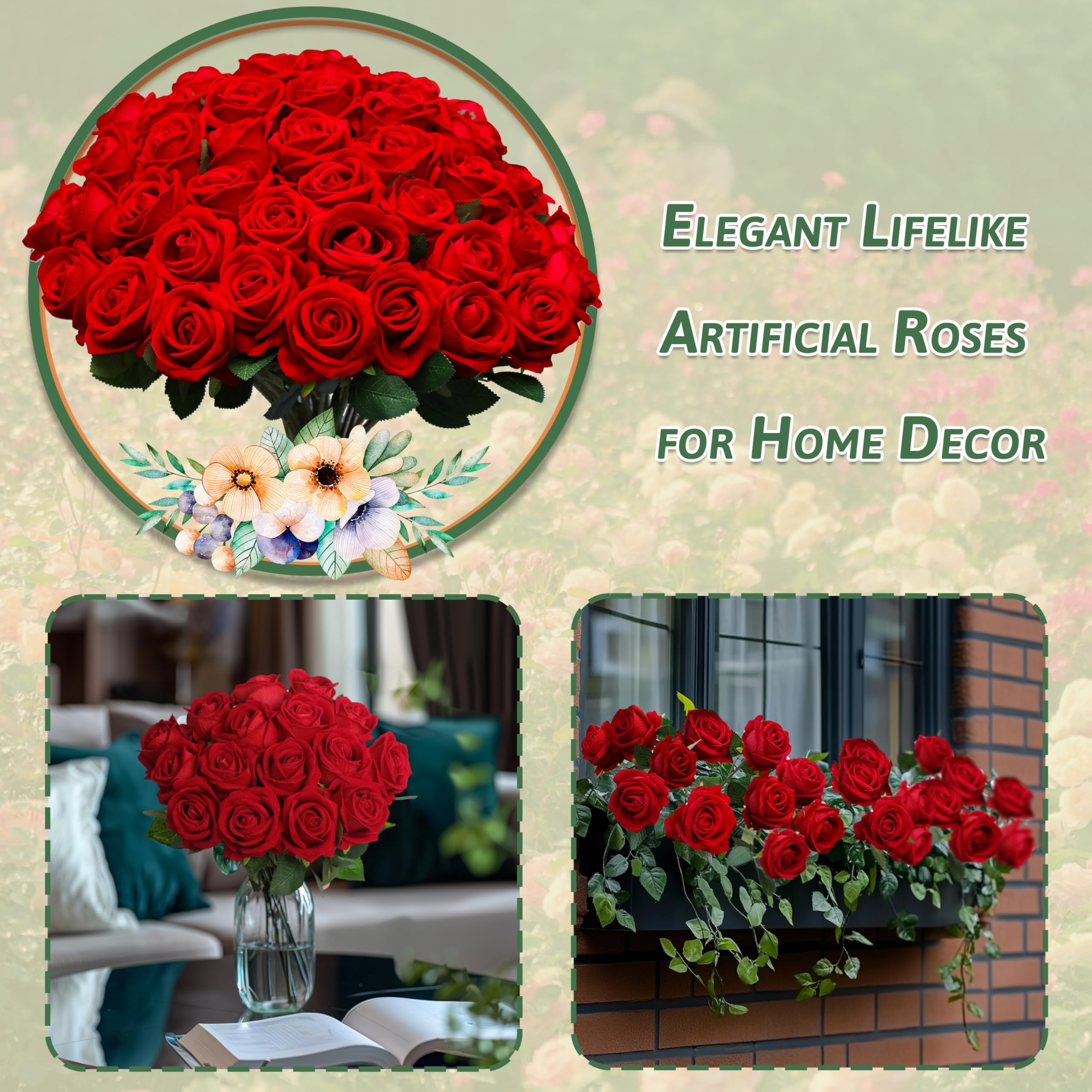 Jefuzh arranged roses in a vase demonstrating easy, elegant styling