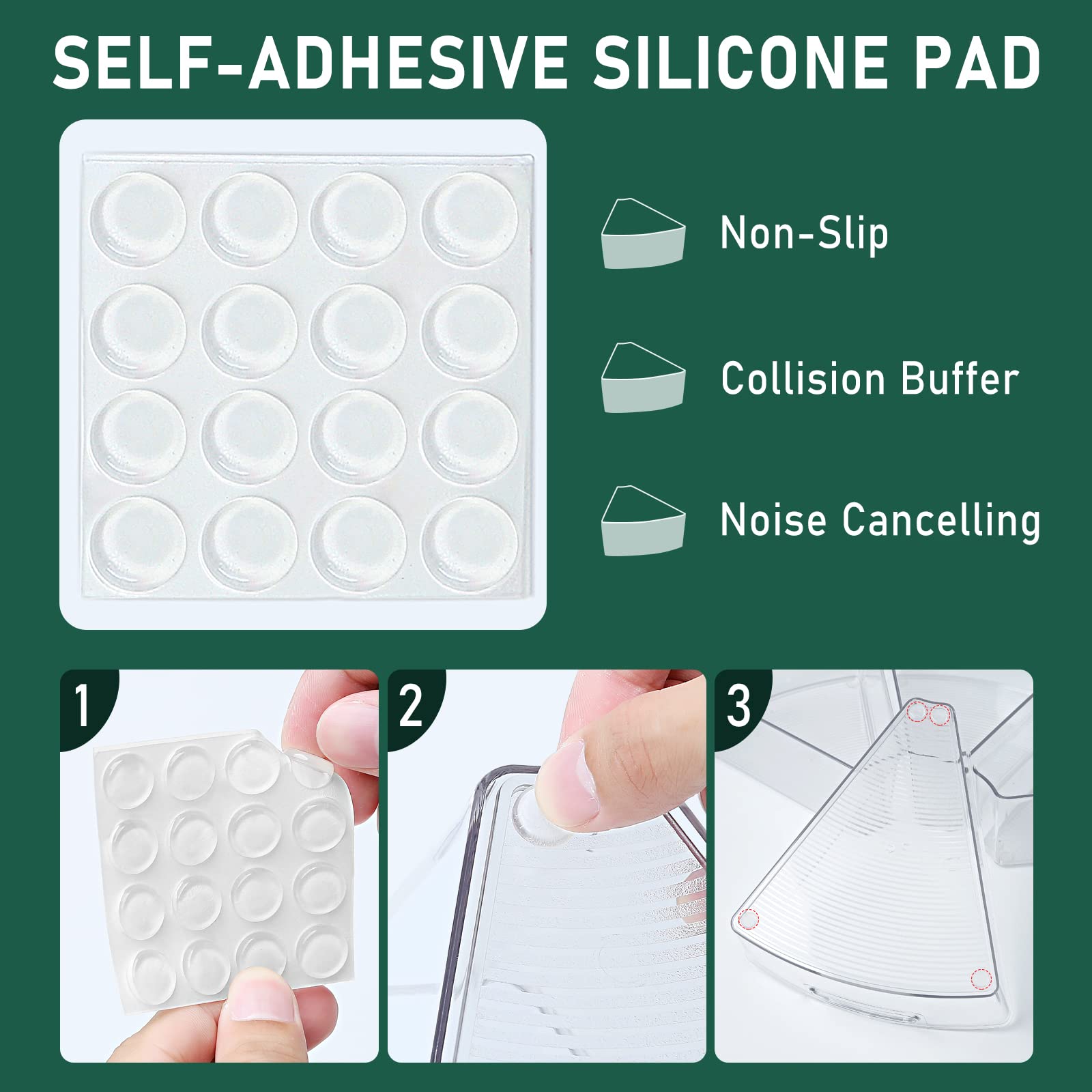 JEISSLIA bottom showing non-slip pads for stable rotation