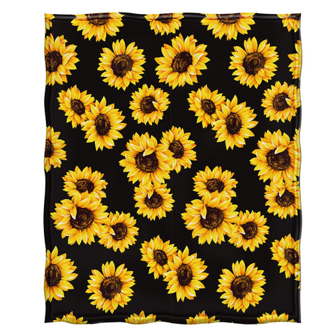 Jekeno sunflower blanket close texture shot highlighting plush softness