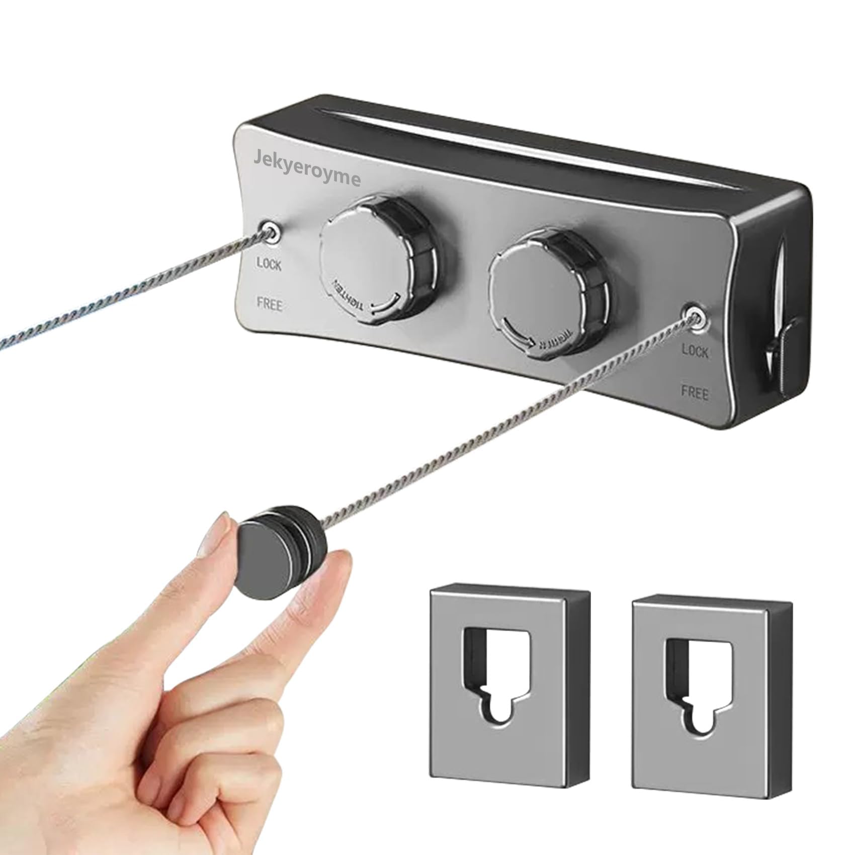 Jekyeroyme front view showing compact retractable clothesline for space saving