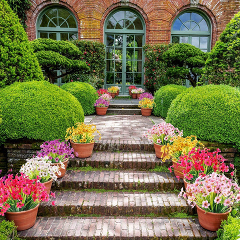 JEMONG arranged on a porch highlighting long-lasting outdoor color