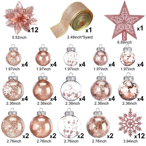 Jenaai close-up of rose gold ball textures, highlights shatterproof finish