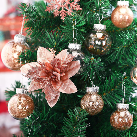 Jenaai poinsettia and snowflake cluster, offers layered decorative interest