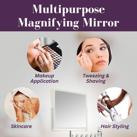 JERDON magnified reflection showing 5X view for precise grooming and tweezing