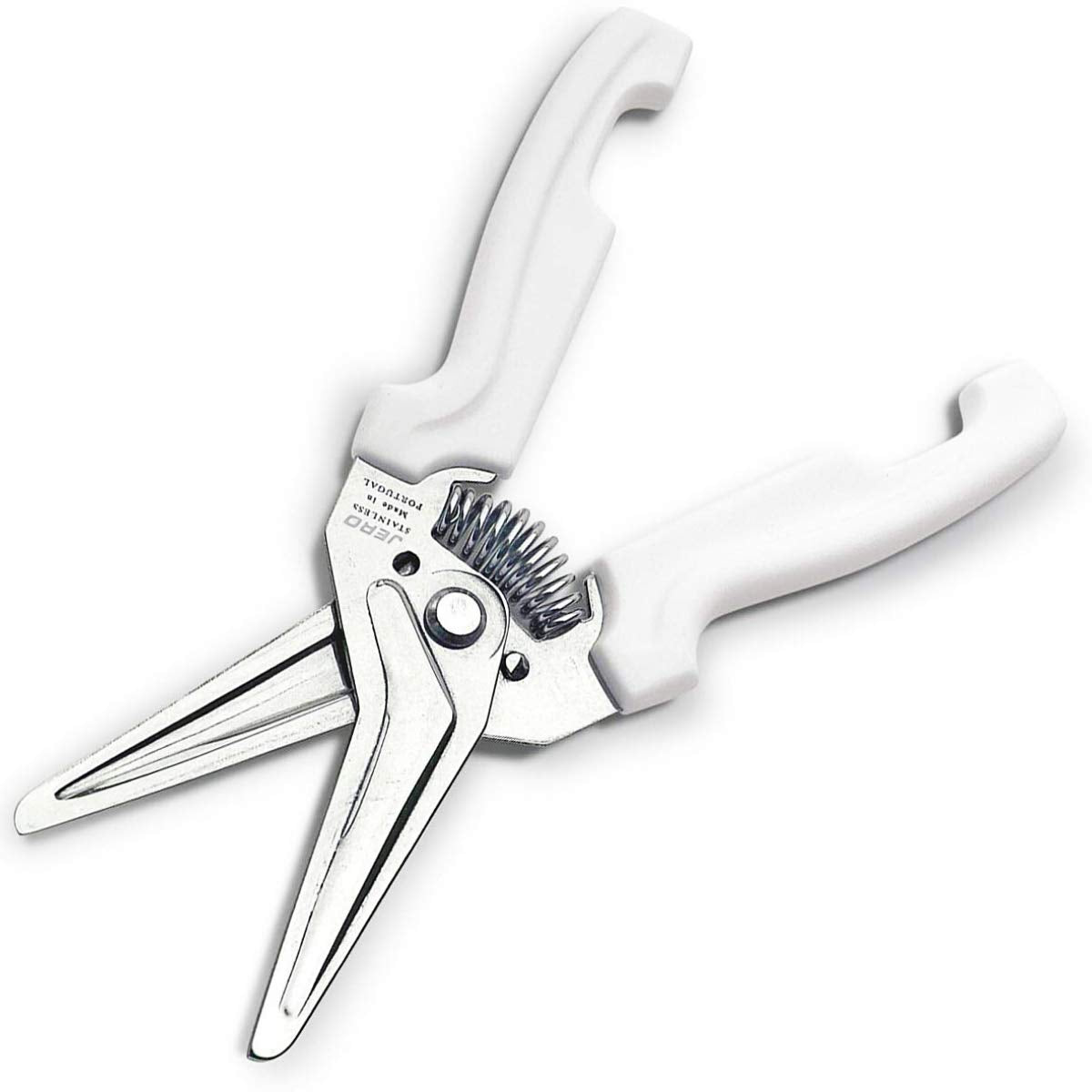 Jero shears front view showing design and holder for quick access benefit