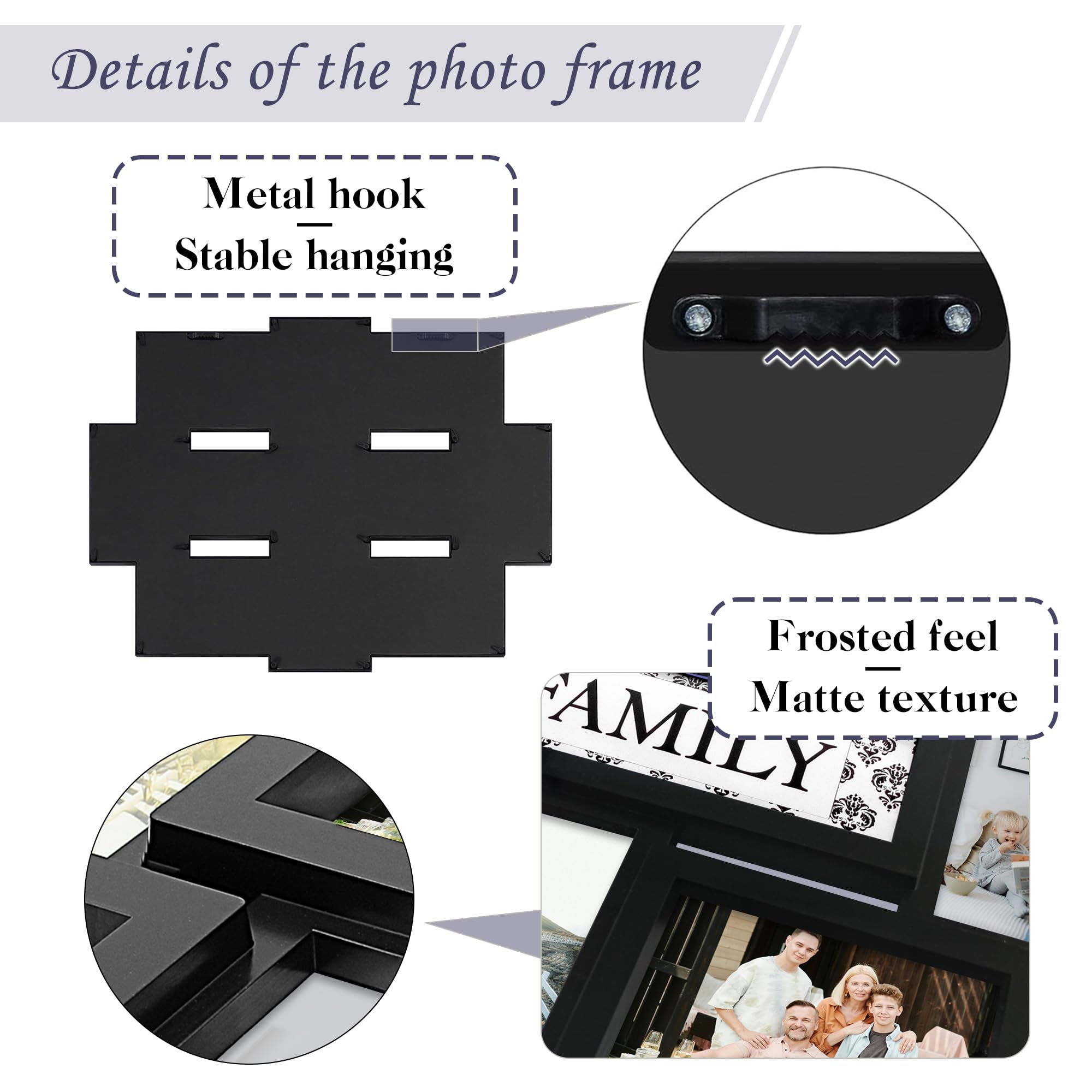 Jerry & Maggie frame with photos inserted demonstrating no-assembly convenience benefit