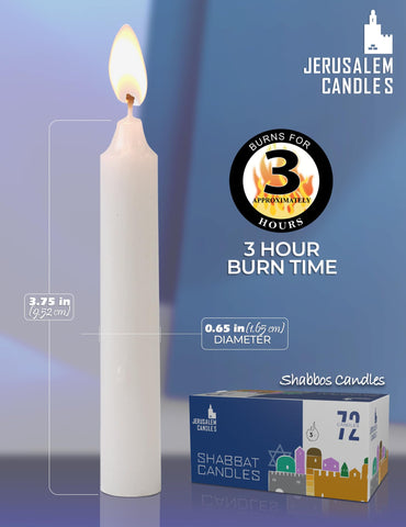 Jerusalem Candles wick detail showing tightly woven wick for reliable lighting