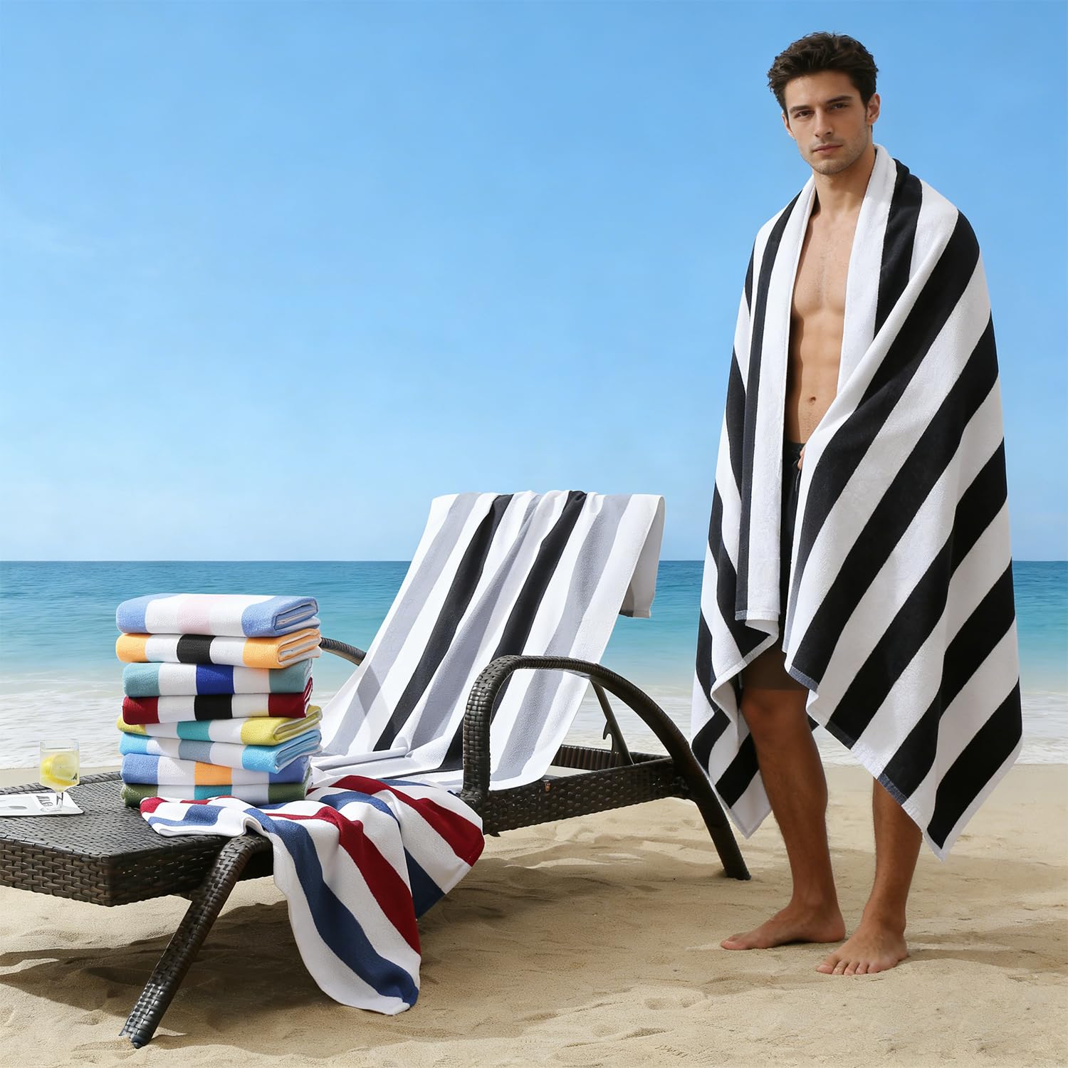 Jessy Home folded towel packed in travel bag for easy storage and portability