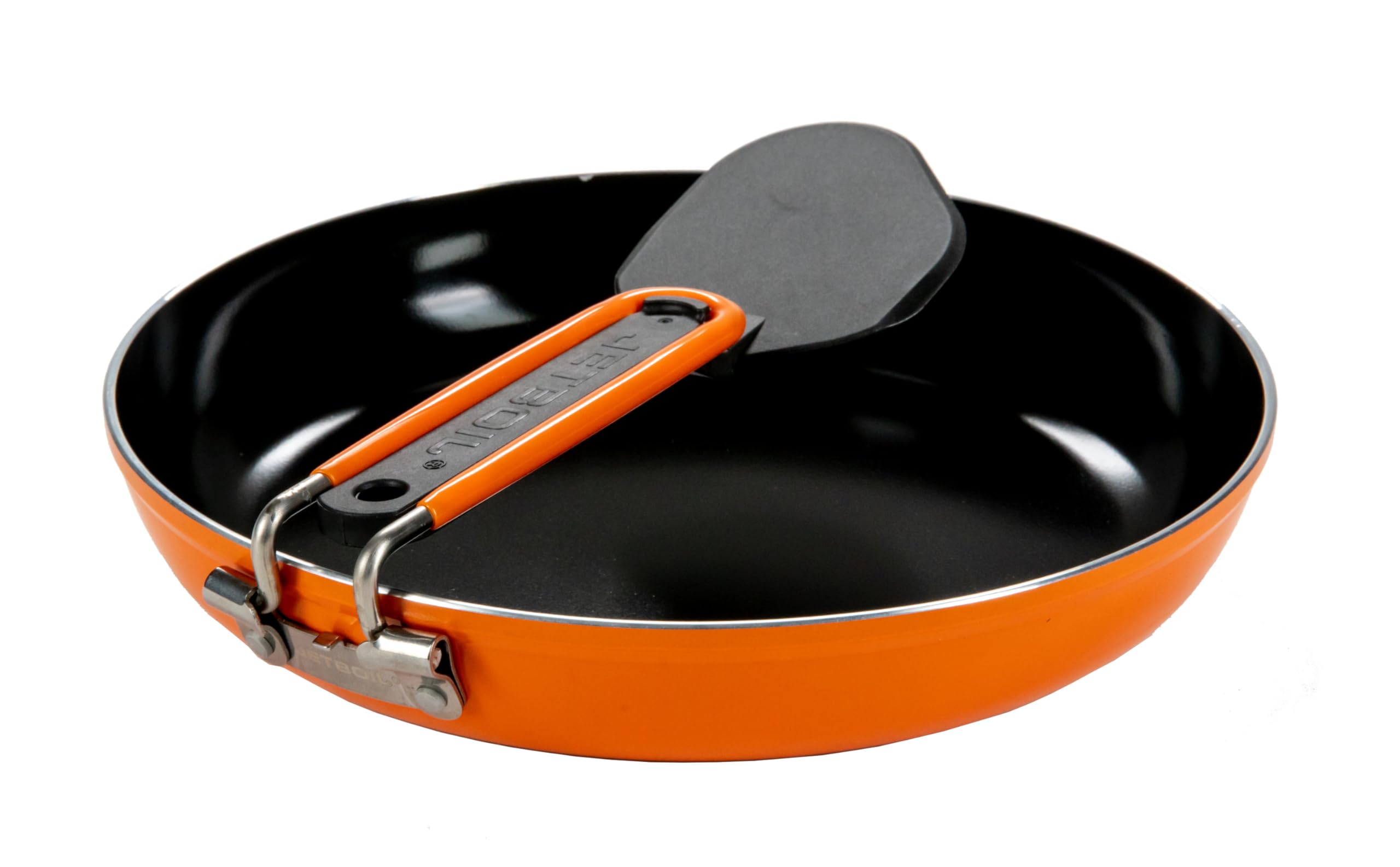 Jetboil Summit Skillet in use frying pancakes on a trail stove for fast hot meals
