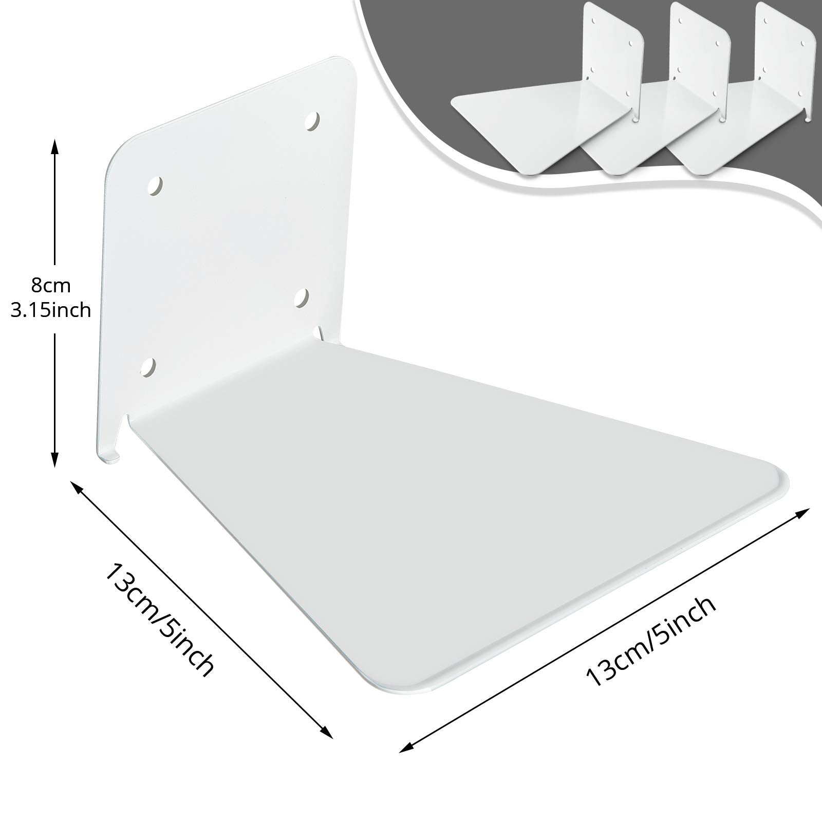 Jetec close-up of iron shelf edge highlighting durable metal construction and finish benefit