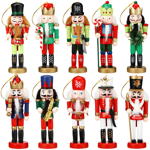 Jetec front packaging view showing ten nutcracker ornaments and colors