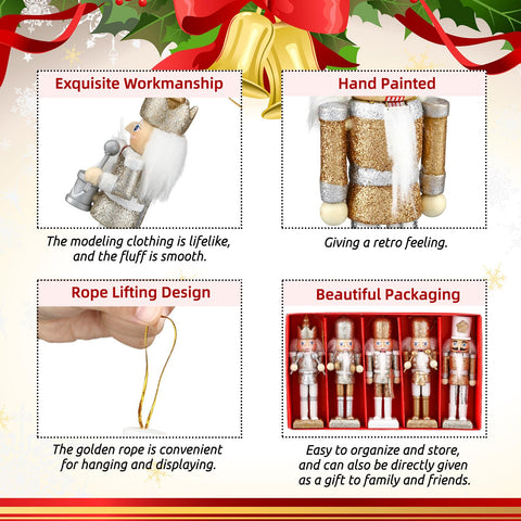 Jetec nutcracker hanging on Christmas tree adding classic charm