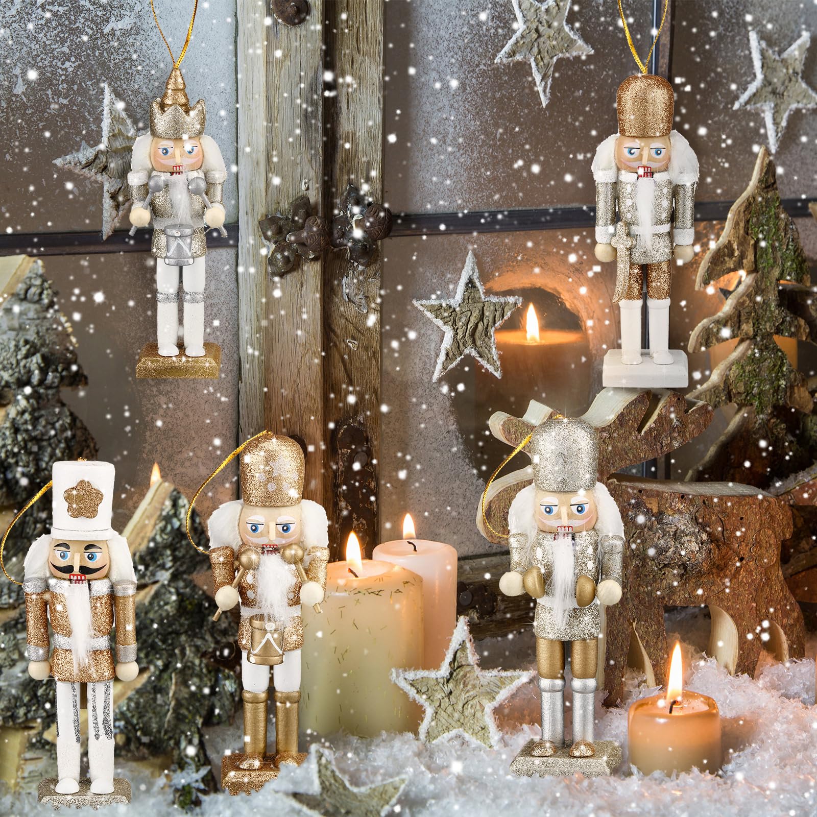 Jetec nutcracker standing on table for instant holiday decor