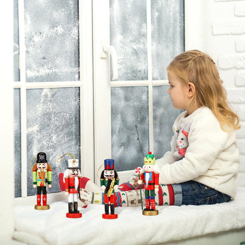 Jetec nutcrackers arranged on mantel offering warm festive decor