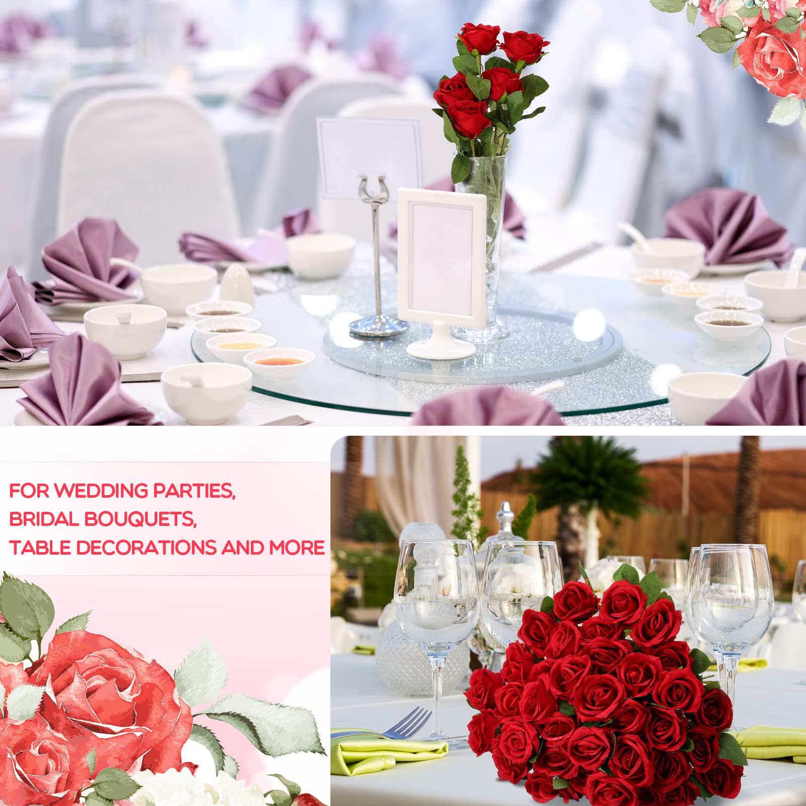 Jexine floral arch installation showing bulk roses creating instant event backdrop benefit