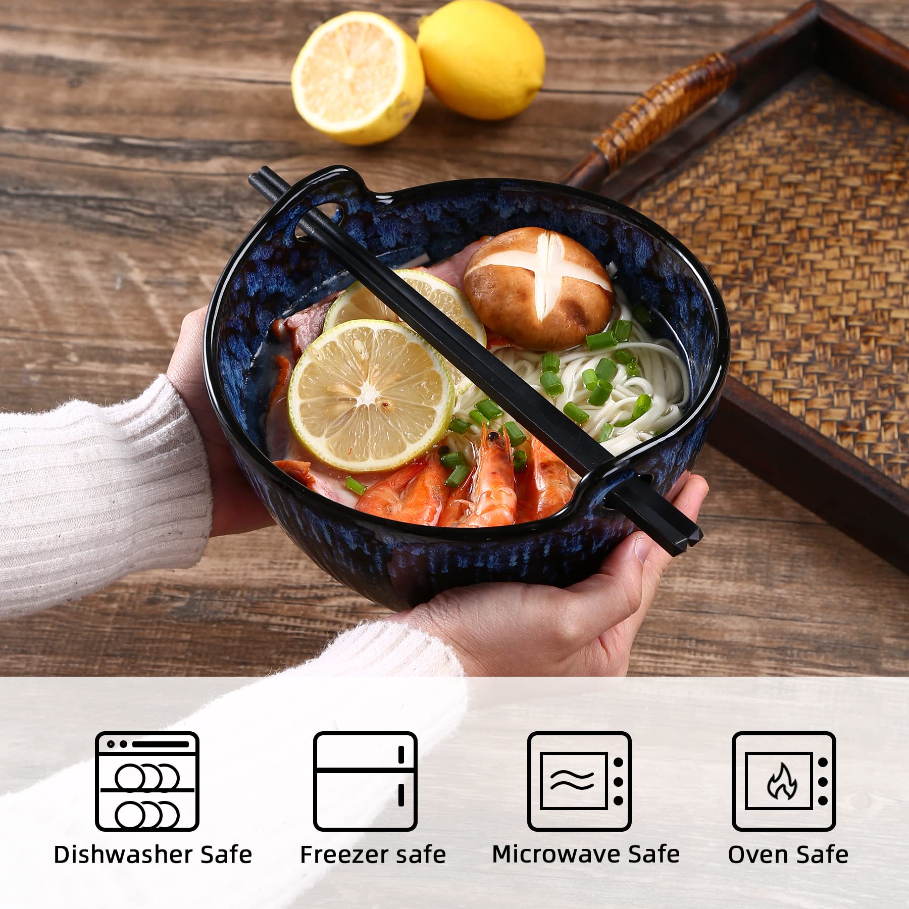 JH JIEMEI HOME bowls filled with ramen, illustrating capacity and serving appeal
