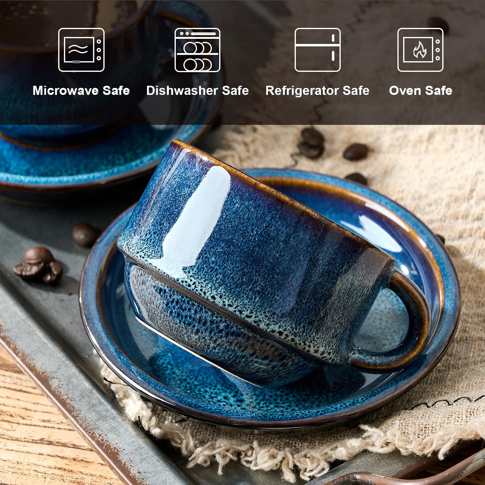 JH JIEMEI HOME saucer groove close-up showing stable cup placement