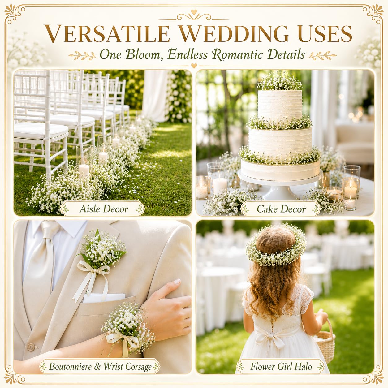 JIFTOK wedding table with gypsophila adding soft texture and cohesive decor benefit