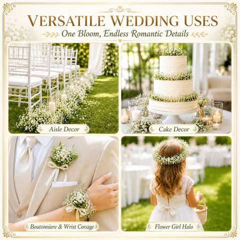 JIFTOK wedding table with gypsophila adding soft texture and cohesive decor benefit