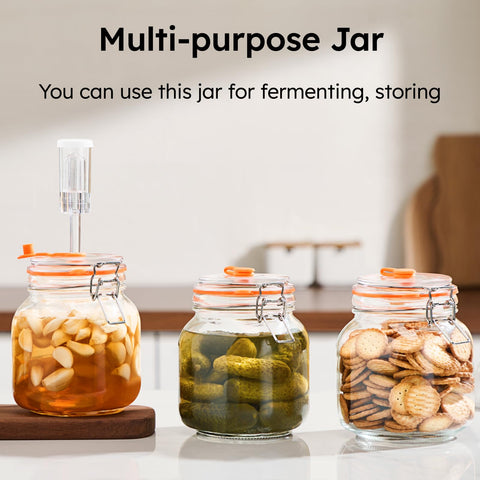 JILLMO jars on kitchen counter in lifestyle scene inspiring home fermentation projects