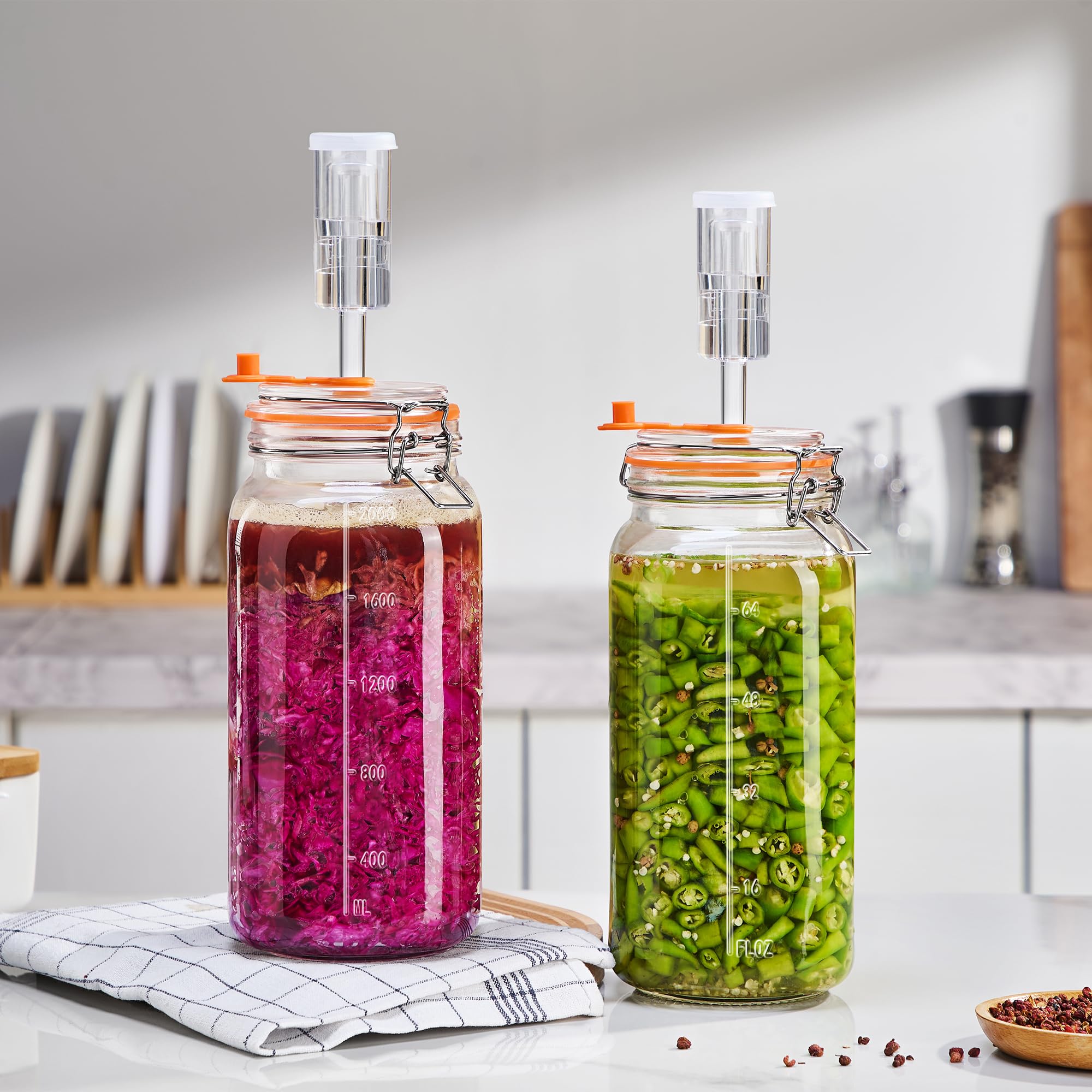 JILLMO jar side label and clamp lid showing secure seal and organized storage