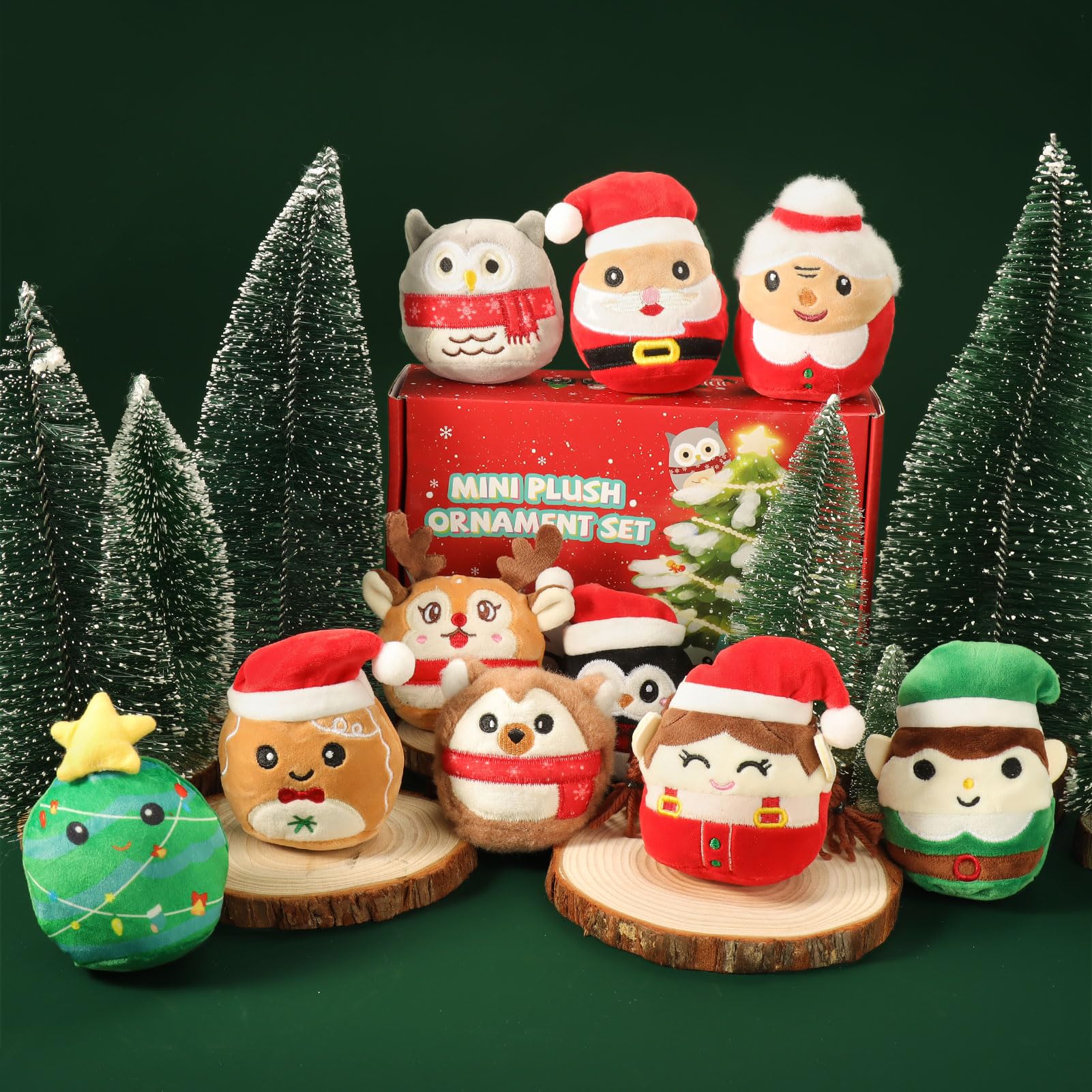 JILPAK plushes in stockings demonstrating gift-ready presentation
