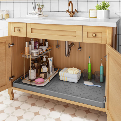 Jin&Bao mat next to ruler showing size and fit for cabinet installations